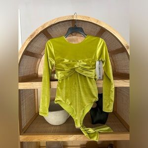 By Efrain Mogollon green bodysuit size 6